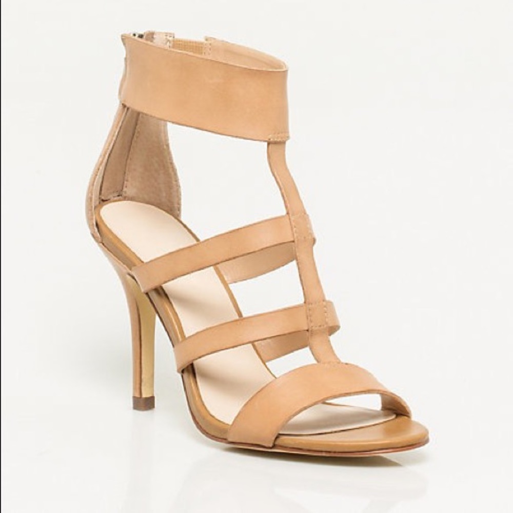 NIB 💯Leather Gladiator Caged Heels